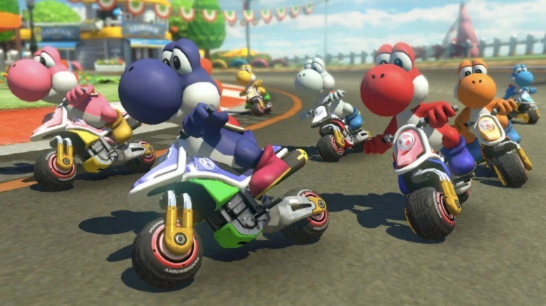 Mario Kart 8 Yoshi race