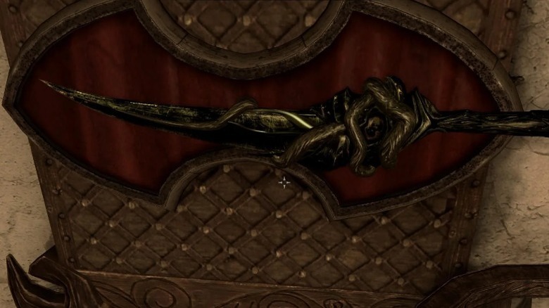 Miraak's Sword mounted on wall