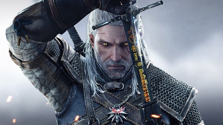 Geralt with rune sword