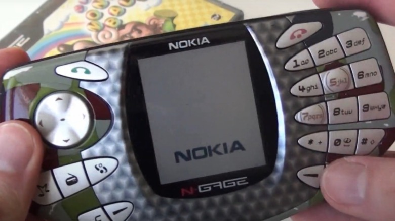 Holding a Nokia N-Gage