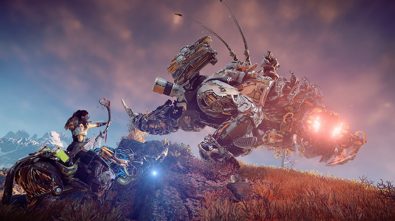 horizon zero dawn aloy hunt thunderjaw