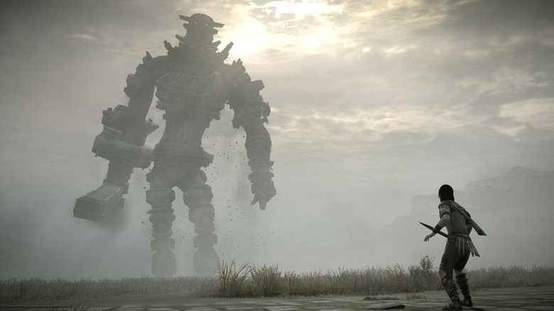 Wander faces a colossus