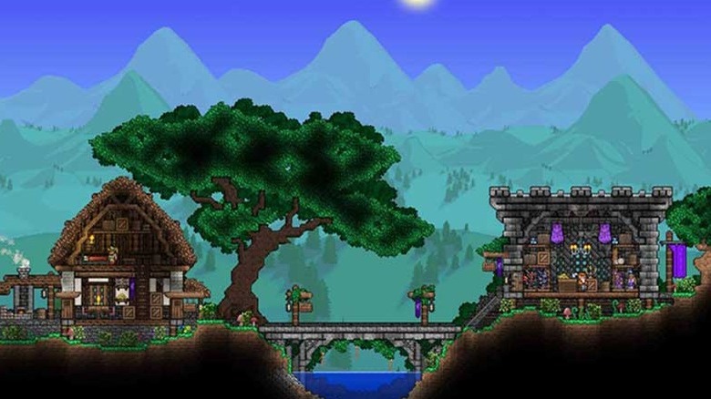 Lush tree and house