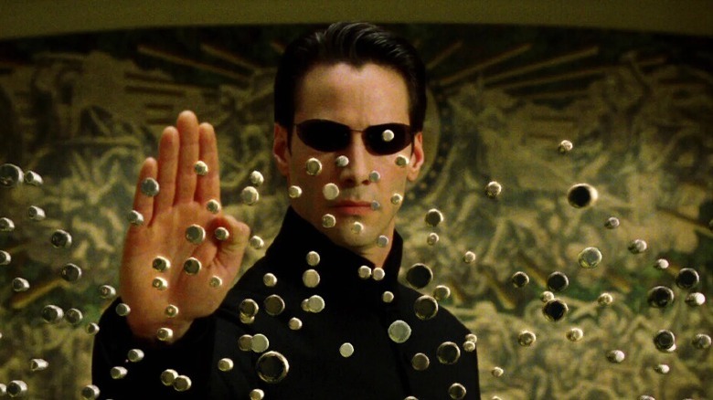 Neo stopping bullets