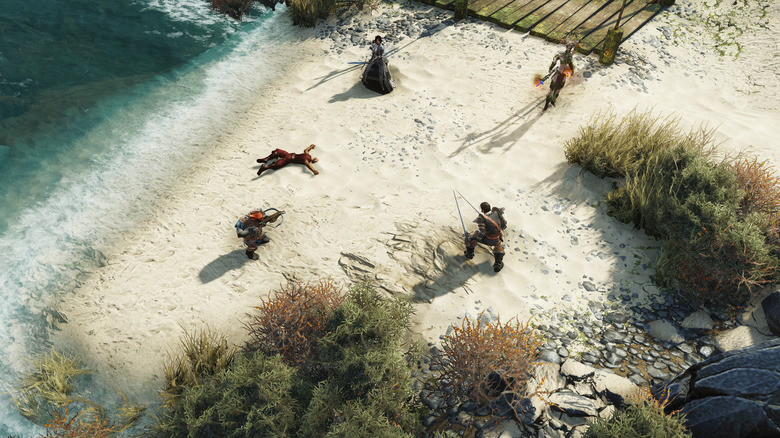 Beachside combat encounter
