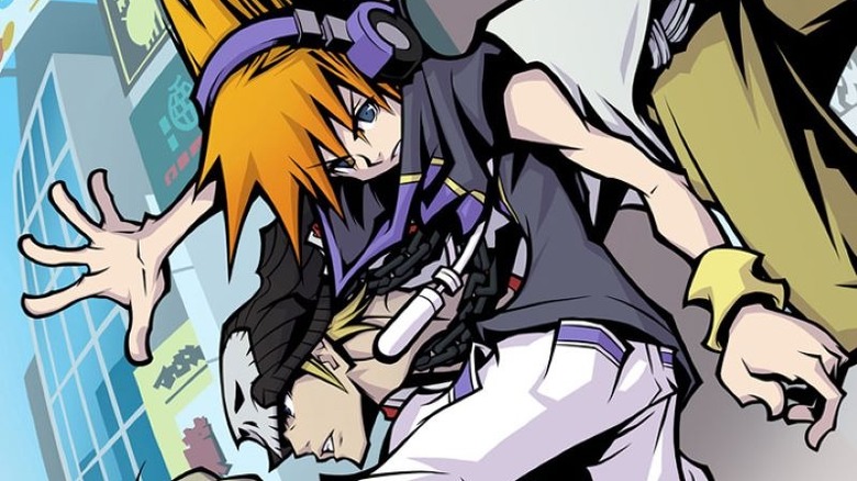 Neku and Beat in the air