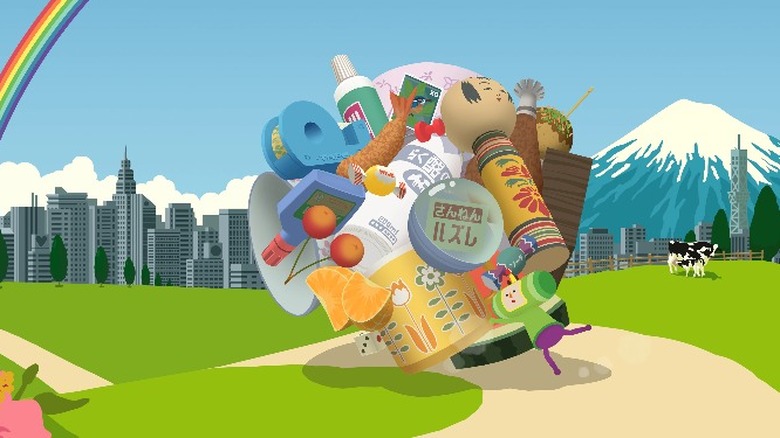 The Prince rolling a katamari