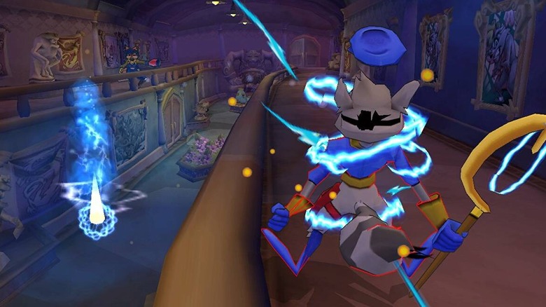 Sly Cooper getting shocked