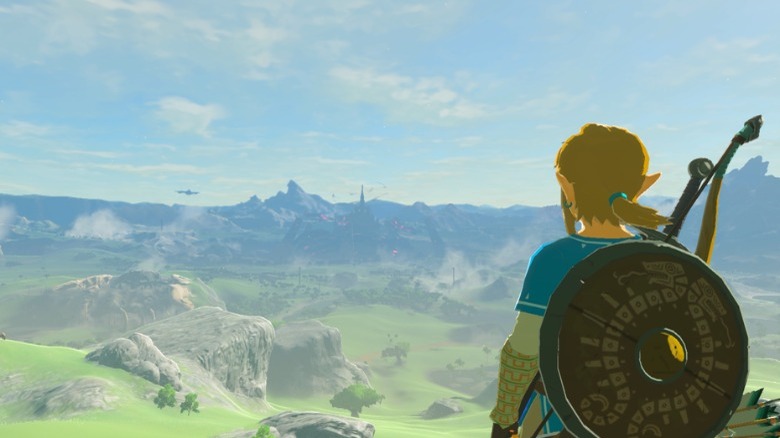 Link standing on cliff