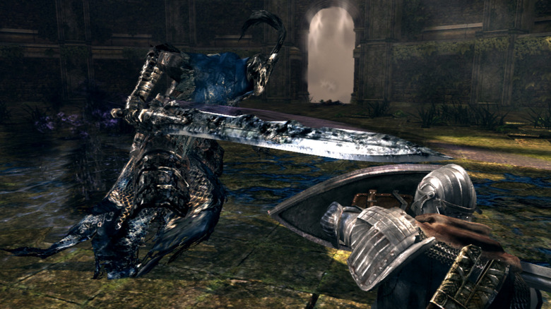 Knight fighting Artorias