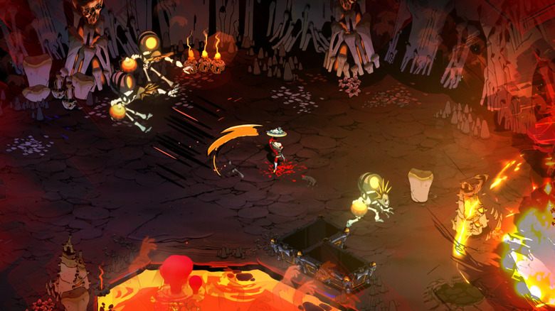 Zagreus fighting monsters