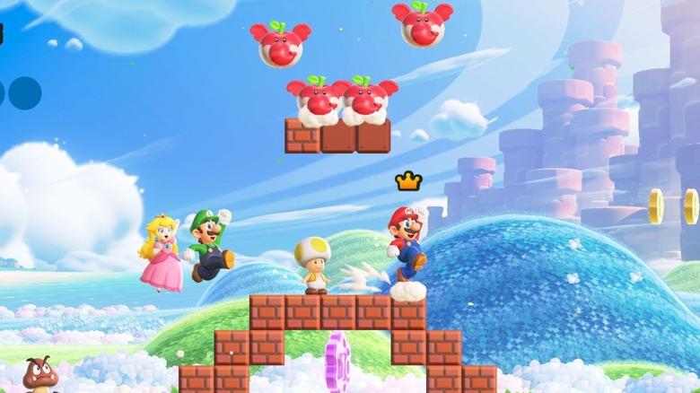 Mario and friends running