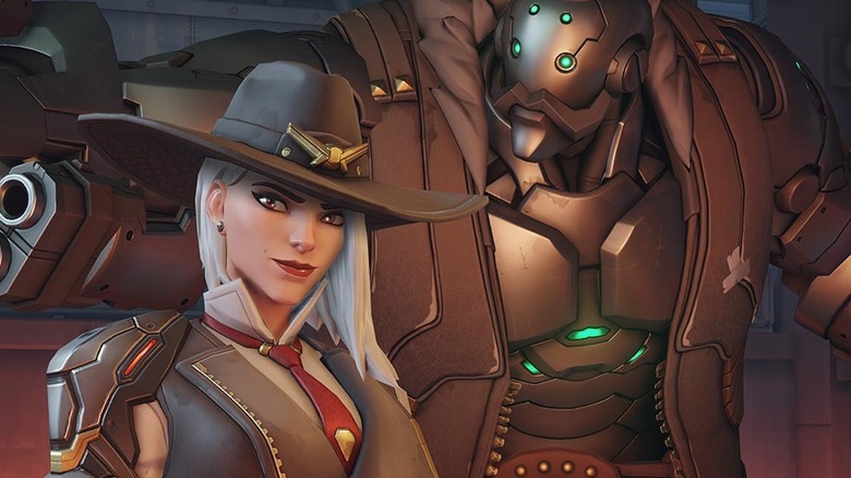 Ashe and robot from Overwatch