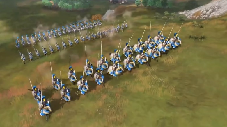 Age of Empires 4 Horse Sword Lancers Charge