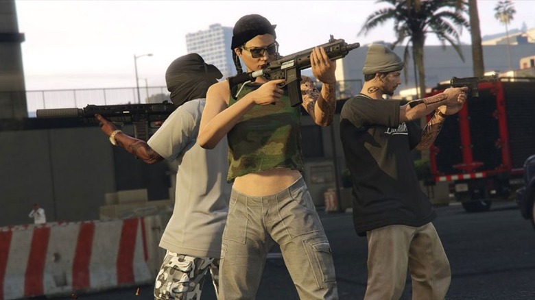 GTA crew with guns