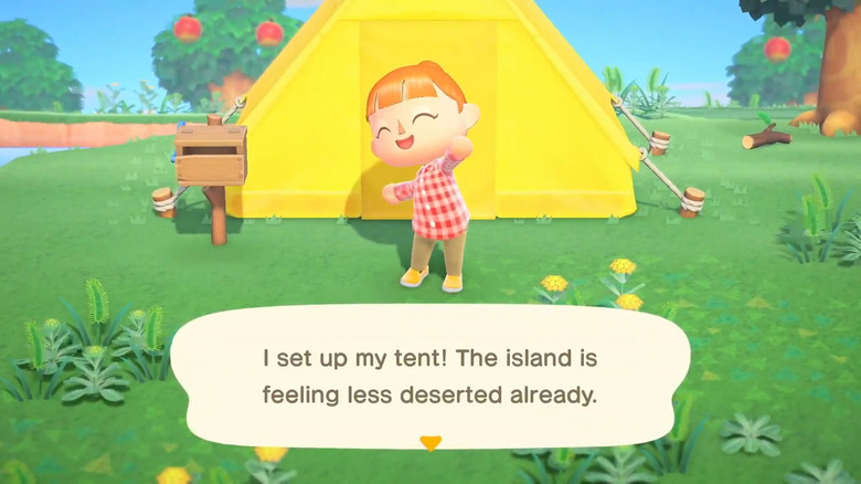 Animal Crossing: New Horizons tent