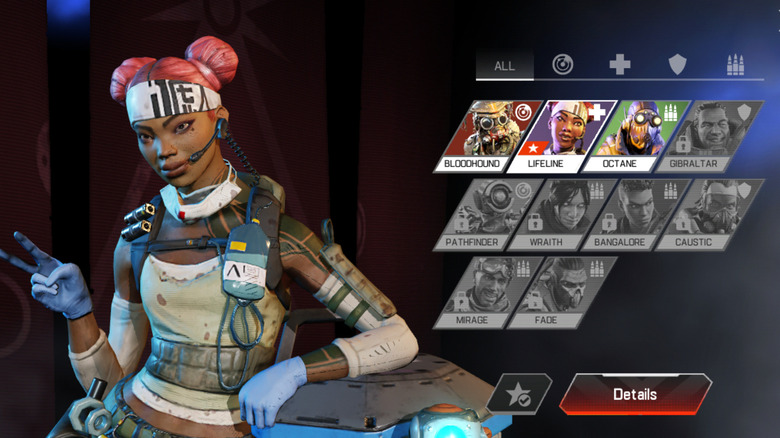 Lifeline selection screen