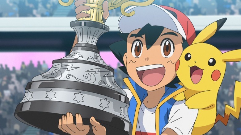 Ash Ketchum World Champion and Pikachu