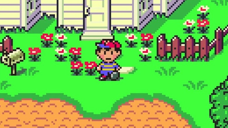 Ness in his yard