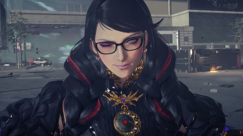 Bayonetta winking