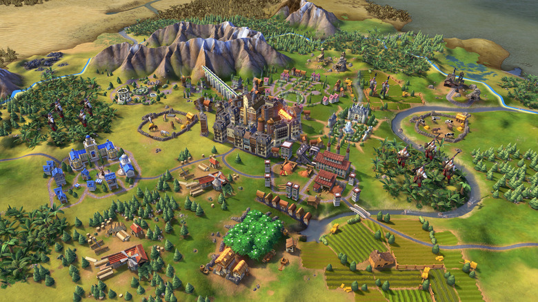 Building cities in Civilization VI