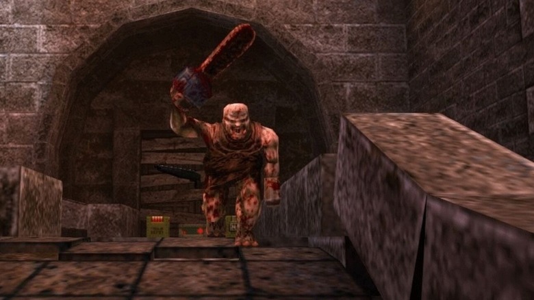 Fighting monsters in Quake