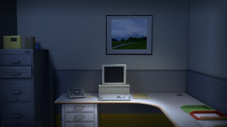 Computer on desk