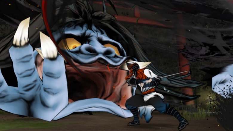 world of demons giant head fight