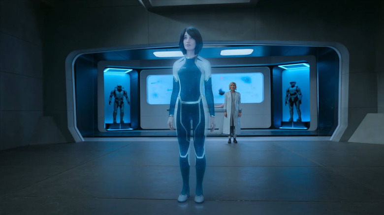 Cortana standing in Halsey's lab