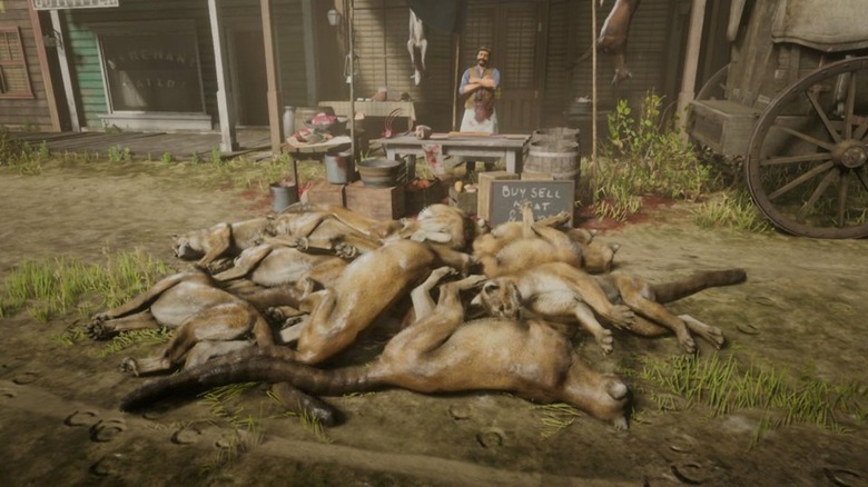 Red Dead Redemption 2 cougar pile