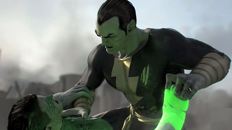 Black Adam fights Green Lantern