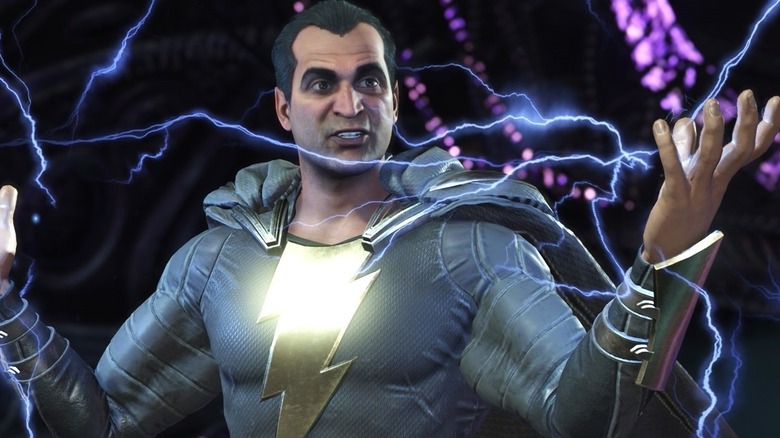 Black Adam Scowling