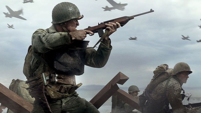 Call of Duty WWII troops storming beach