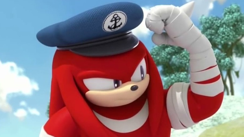 Knuckles smirks