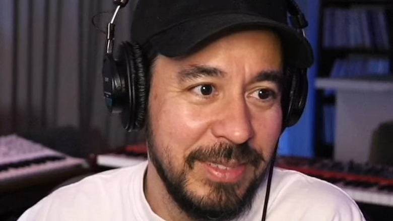 Mike Shinoda with headphones