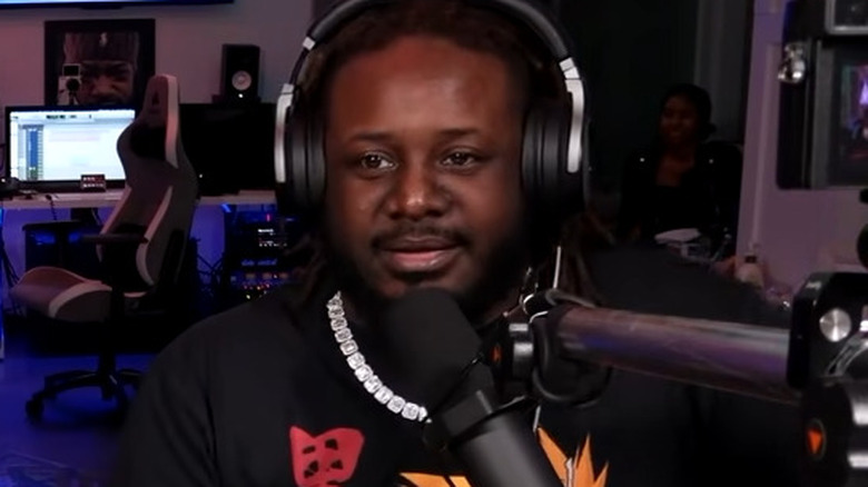 T-Pain streaming a podcast