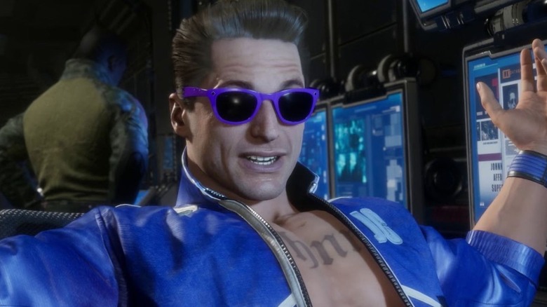 Johnny Cage chilling Mortal Kombat 11