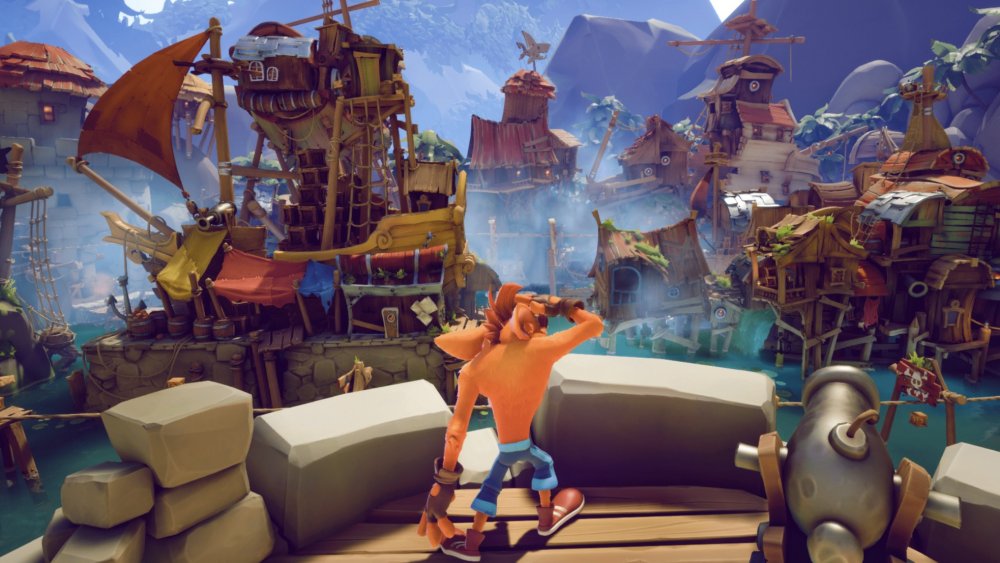 Crash Bandicoot overlooks map
