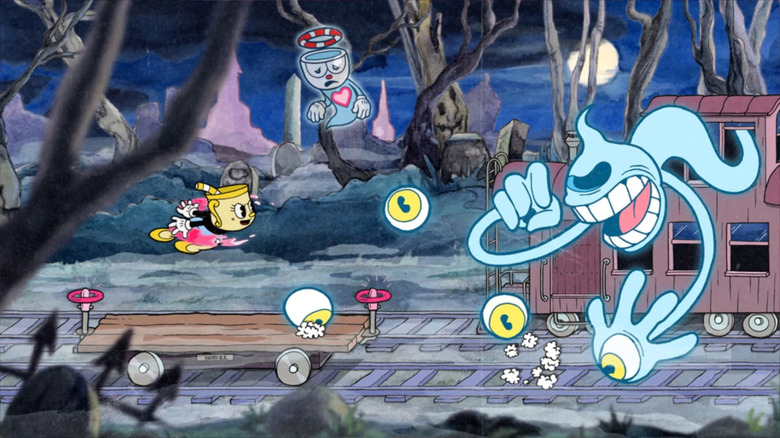 Ghost boss fight Cuphead Delicious Last Course