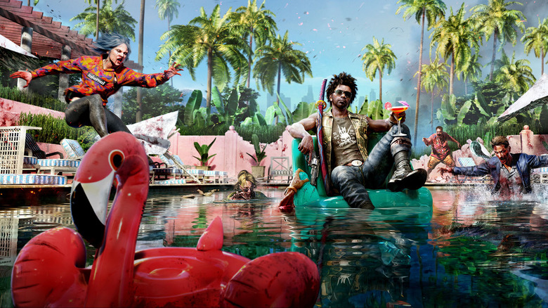 Dead Island 2 key art zombies in pool