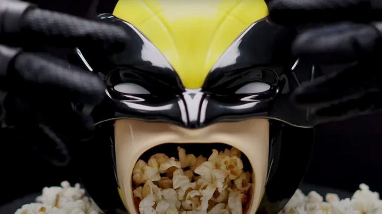 Wolverine mouth popcorn bucket