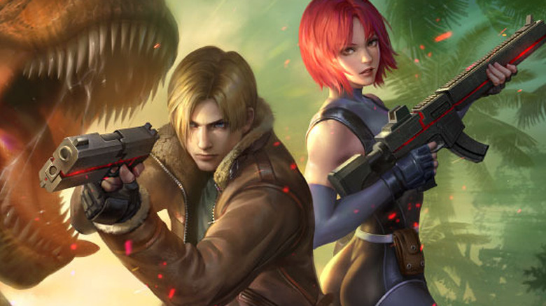 Teppen Dino Crisis crossover promo art