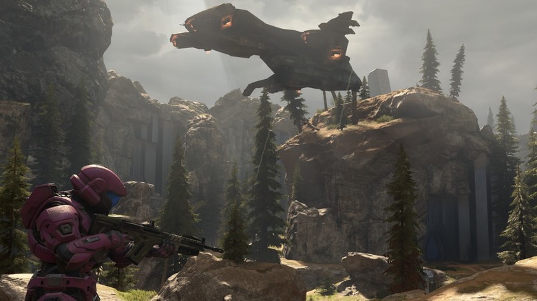 Halo Infinite Multiplayer Aircraft and Spartan