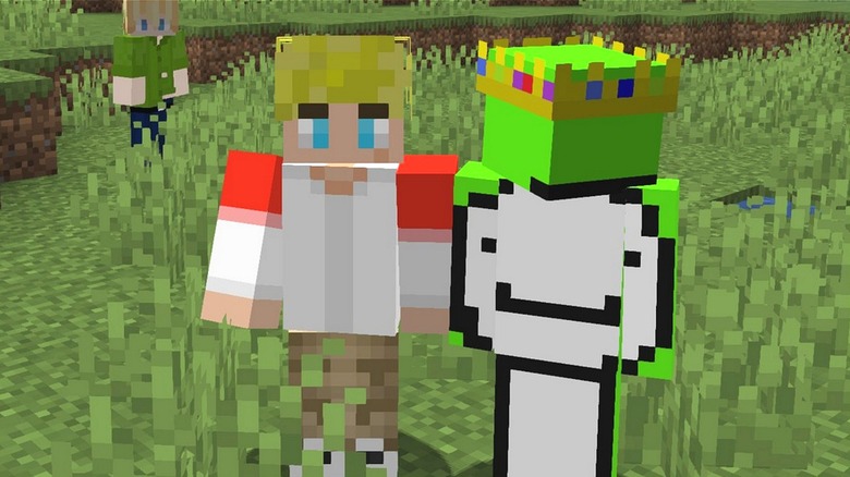 Dream and TommyInnit as Minecraft characters