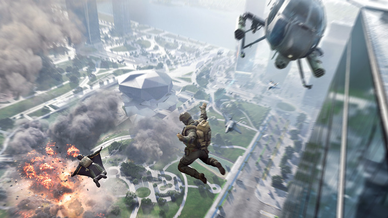 Battlefield 2042 helicopter jump gameplay