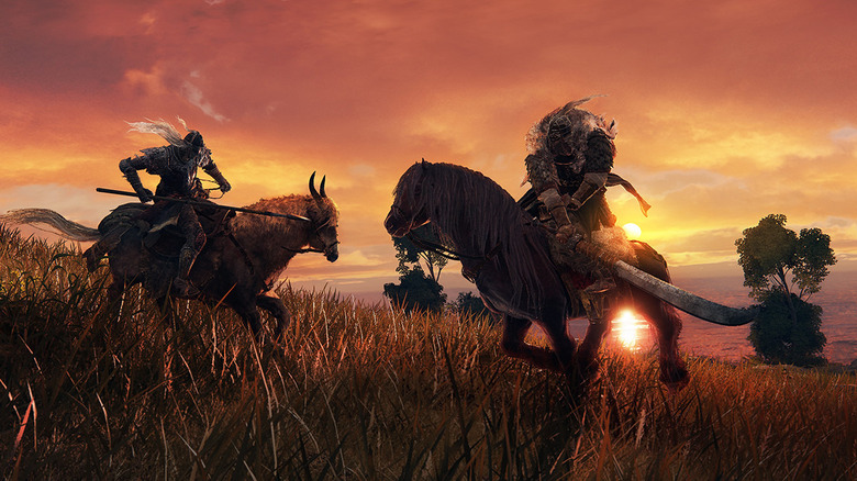 Player fighting another enemy on horseback