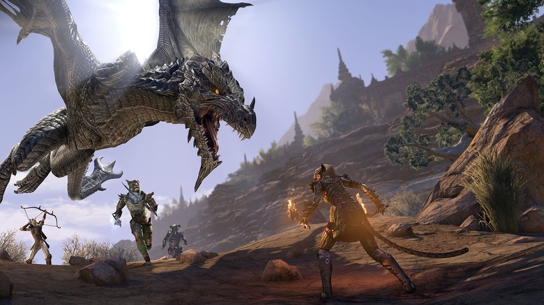 Elder Scrolls Online dragon battle