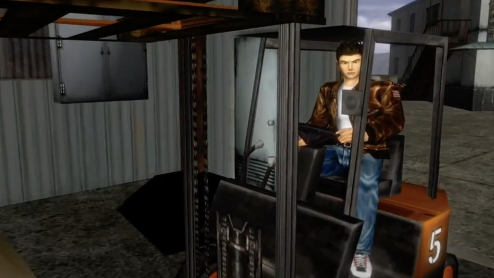 Shenmue Ryo driving forklift