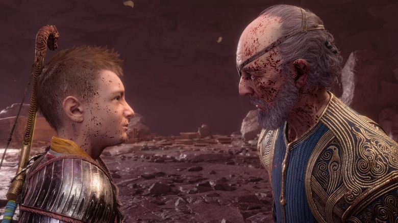 Atreus talking with Odin