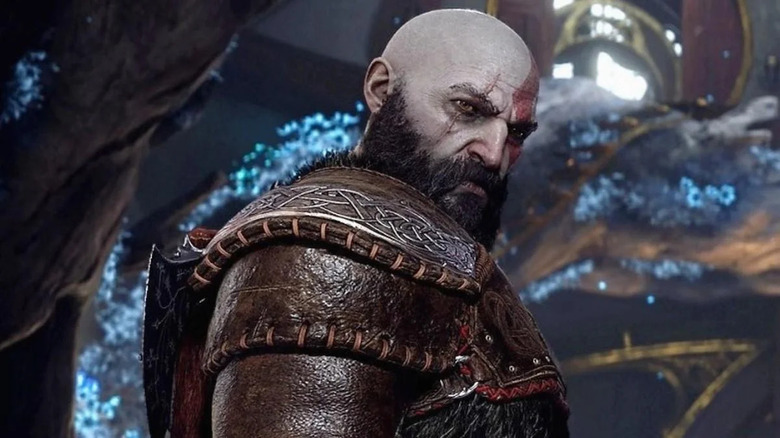 Kratos giving players a cold stare